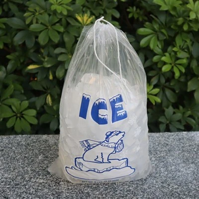 Saci de gheață de 10 lb cu șnur